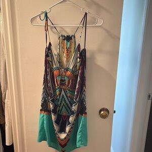 Colorful Geometric Print Dress